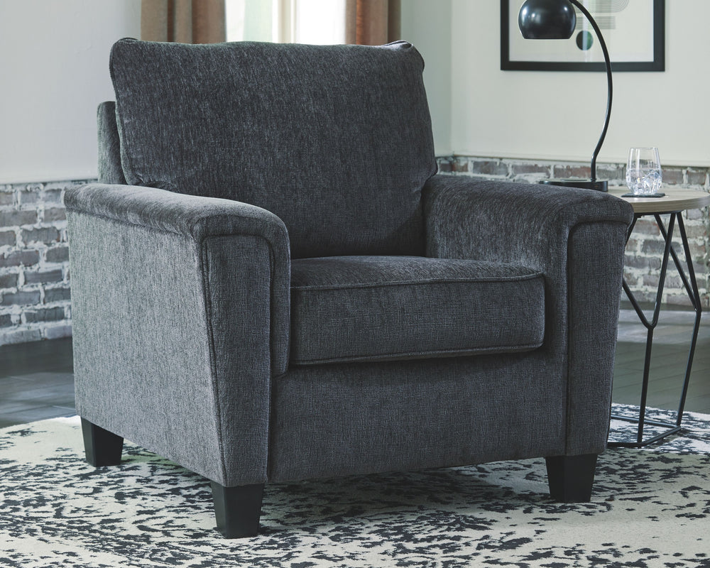 If youâ€™re looking for a smokin-' hot look priced to entice, youâ€™re sure to find this space-conscious, budget-conscious chair beautifully fits the bill. Covered in a smoke gray chenille upholstery loaded with plush texture, this less-is-more contempora