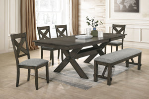  four X-back dining chairs