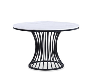 Hadley Faux Marble Round Table Leg