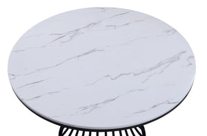 Hadley Faux Marble Round Table Leg