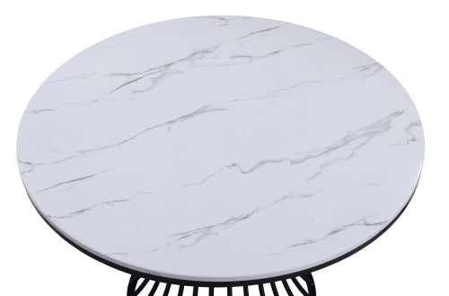 Hadley Faux Marble Round Table Leg
