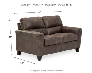 Navi - Smoke - Loveseat