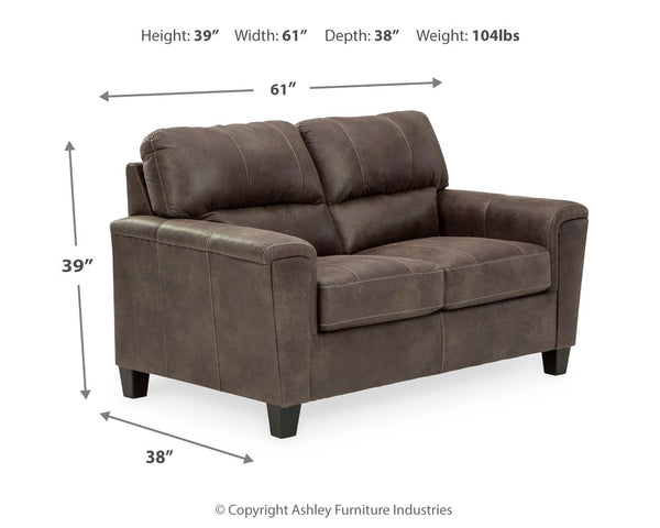 Navi - Smoke - Loveseat