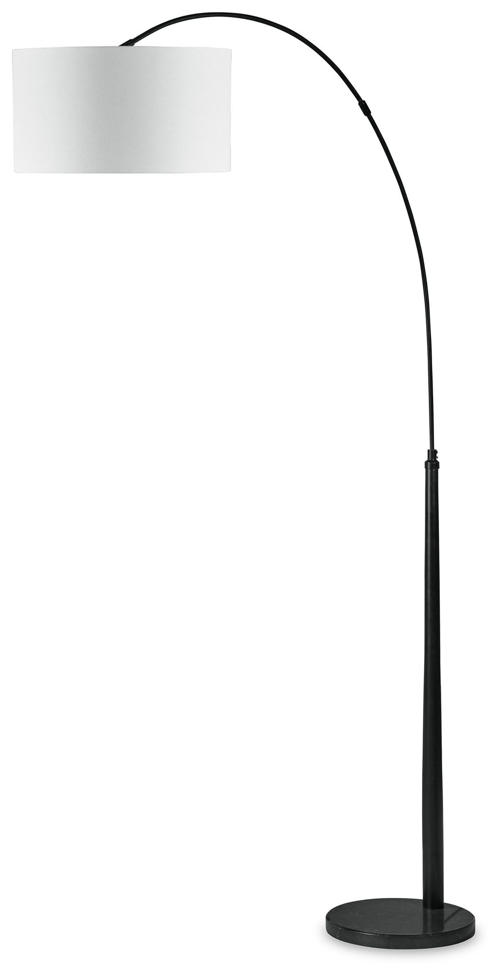 Illuminate your space while adding elegant state-of-the-art styling for your home with this floor lamp. A silhouette inspired by modern simplicity, the generously arched column suspends the shade, adding a soft glow to your bedroom, office or living area.