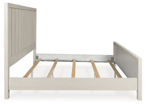Shaybrock - Antique White - King Panel Bed