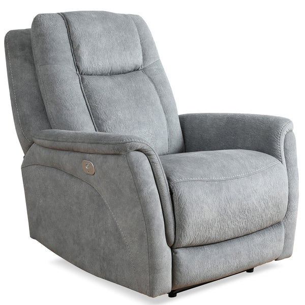 Linus - Power Reclining Sofa And 2 Recliners - Hudson Gray