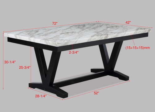 Tanner Dining Tbl Faux Carrara Mbl