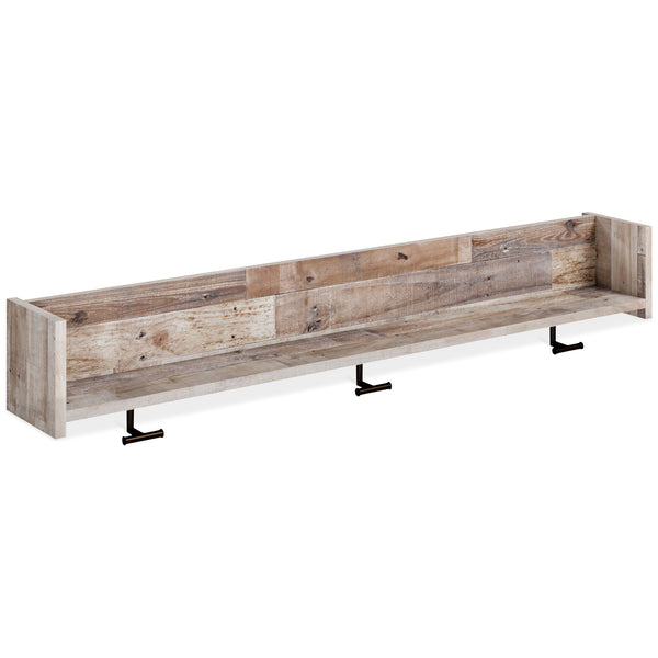 Part beach chic, part urban hip, this wall-mounted coat rack provides stylish hanging storage at a comfortably cool price. The butcher block whitewash finish over replicated pine grain lends a richly relaxed aesthetic that suits your sensibility. An open 