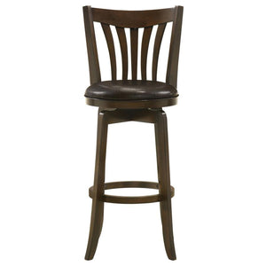 Lambert - Wood Pub Height Swivel Bar Chair - Dark Cherry