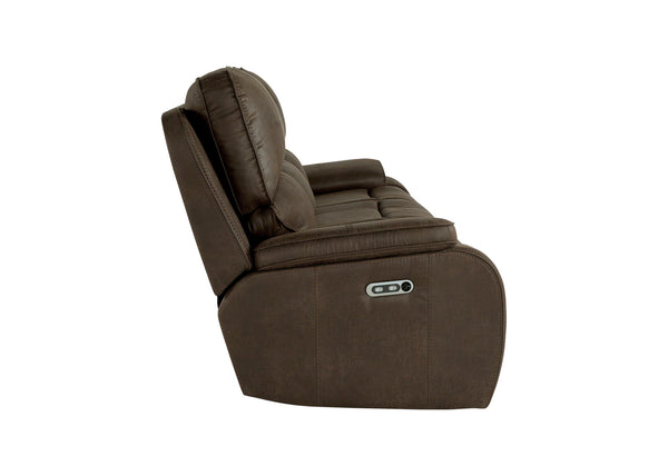 Brookings - Sofa With Power Headrest & Footrest - Brown