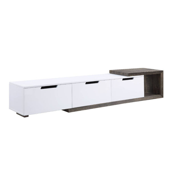  Rectangular TV Stand Hidden Storage: 3 Drawers