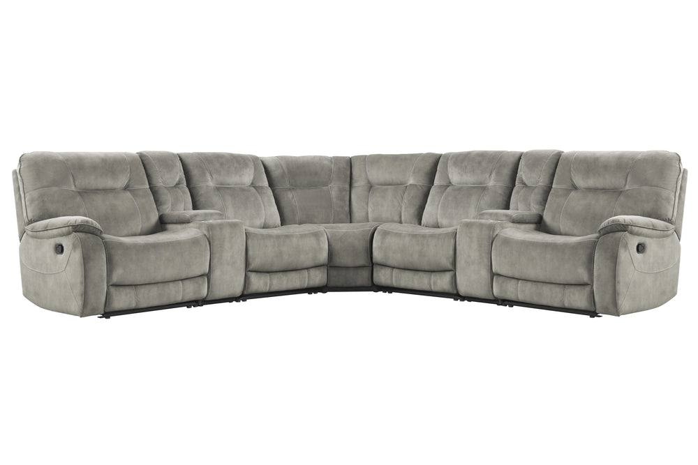 Innovative modular design ensures this sectional can be configured to complement any space. Oversized seats sit like a chair-and-a -half for expansive comfort<br/><br/><b>Product Features</b><ul><li>Manual-powered seat is easily reclined with release of l