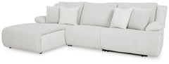 Experience unparalleled comfort with this reclining sectional sofa with chaise. Itâ€™s a stylish and invitingly soft lookâ€”made all the more appealing by cozy corduroy cushions that feel great and add a touch of texture. The neutral hue effortlessly blen