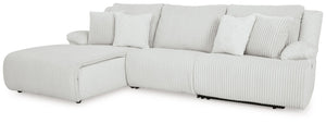 Experience unparalleled comfort with this reclining sectional sofa with chaise. Itâ€™s a stylish and invitingly soft lookâ€”made all the more appealing by cozy corduroy cushions that feel great and add a touch of texture. The neutral hue effortlessly blen