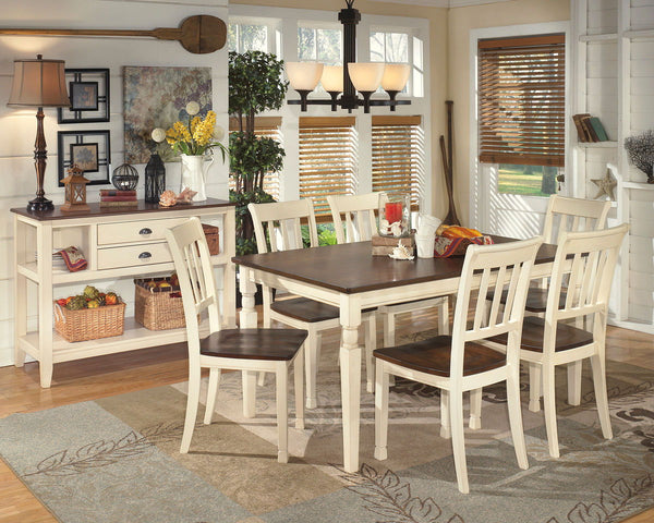 Whitesburg - White - 7 Pc. - Dining Room Table