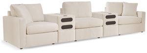Looking cool and contemporary is great. But when it comes down to it, youâ€™re all about low-maintenance lounging. With the performance fabric on this sectional with audio system, cleaning spills is a breeze. Its customizable modular design caters to your