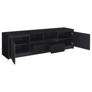 Winfield - 2-Door TV Stand Media Console - Black