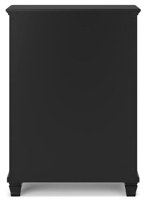 Lanolee - Black - Five Drawer Chest