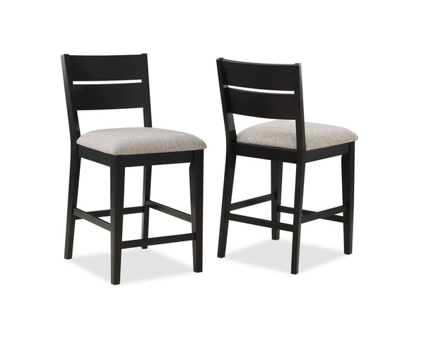 Mathis - 5 Piece Counter Dining Room Set - Black / Gray