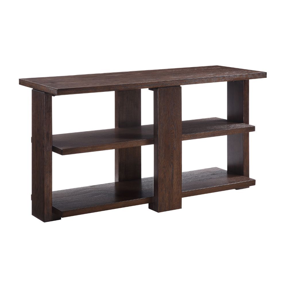 KD, Rectangular Sofa Table â€¢ Storage: 2 Open Compartments (2 Wooden Shelves, Fixed) â€¢ Wooden Top, Wooden Straight Leg â€¢â€¢ CONSTRUCTION: Wooden TOP/LEG/SHELF: Poplar Wood, Wood Veneer (Ash+MDF) â€¢ NO Apron<br/><br/><b>Product Features</b><ul><li>Ca