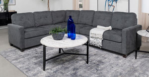 Georgina - Upholstered Armless Chair - Steel Gray