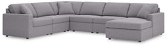 Looking cool and contemporary is great. But when it comes down to it, youâ€™re all about low-maintenance lounging. With the performance fabric on this sectional with chaise, cleaning spills is a breeze. Its customizable modular design caters to your ever-