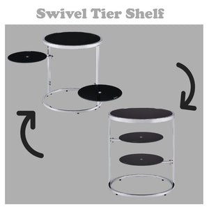 Lynch - Accent Table - Black & Chrome Finish