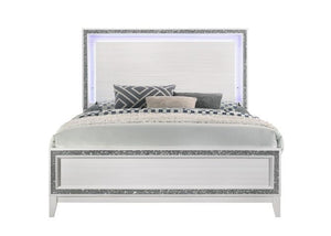 Haiden - Queen Bed - Led & White Finish