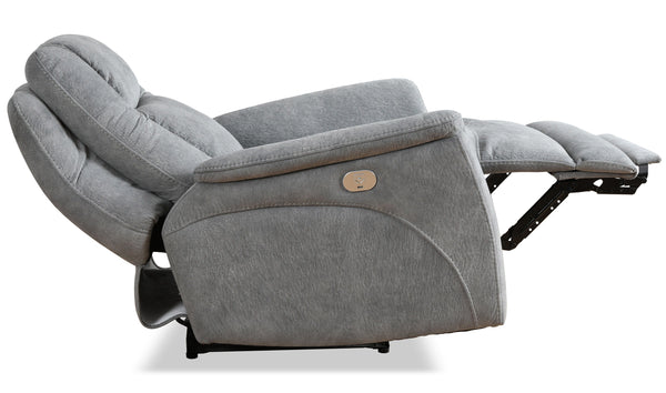 Linus - Power Reclining Sofa And 2 Recliners - Hudson Gray