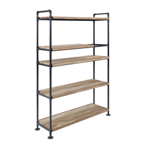 Brantley - Bookshelf - Oak & Sandy Black Finish - 65"