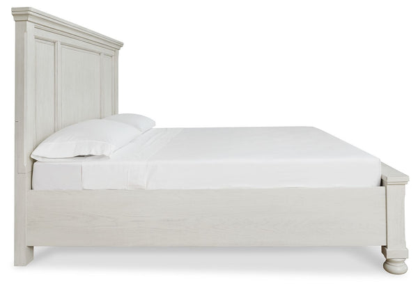 Robbinsdale - Antique White - Queen Panel Storage Bed