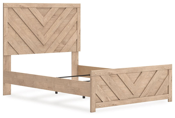 Sanginlane - Tan - Full Panel Bed
