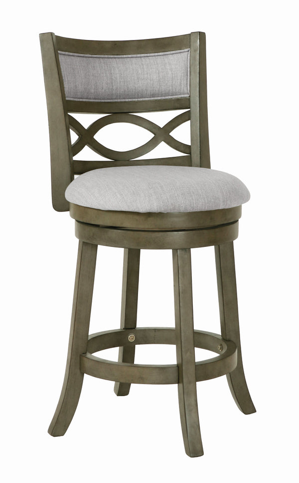 The New Classic Furniture Manchester Counter Height Swivel Bar Stool is a functional and durable seating solution designed for comfort and style. Crafted from quality Rubberwood solids and manufactured wood, ensuring long-lasting strength. Featuring a sea