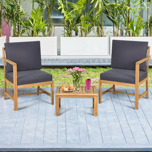 Are you in search of an outdoor furniture set to enjoy leisure time with your family and friends? This functional loveseat is the answer for you then. Â  Made of premium acacia wood  this set is sturdy and durable. Itâ€™s shipped with a thick seat and bac