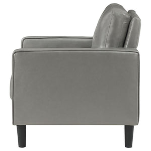Ruth - Upholstered Track Arm Accent Chair - Gray