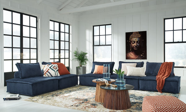Bales - Navy - 5-Piece Modular Seating