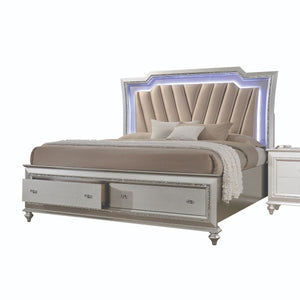 Kaitlyn - California King Bed - PU & Champagne