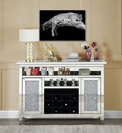 Noralie - Wine Cabinet - Pearl Silver - 59-"L x 16-"W x 41-"H