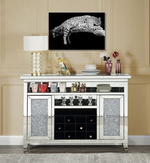 Noralie - Wine Cabinet - Pearl Silver - 59-"L x 16-"W x 41-"H