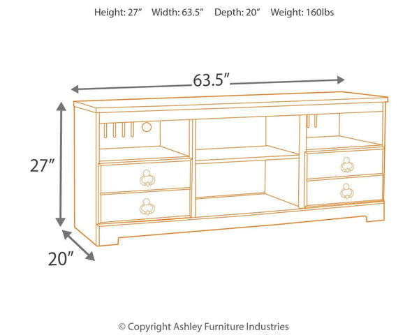 Willowton - Whitewash - 3-Piece Entertainment Center