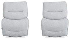 The Leo manual swivel glider recliner is a stylish, durable chair crafted with high-performance materials. Featuring padded backs and sides and a manual recline pull, this chair offers a modern look and a perfect blend of relaxation and versatility with i