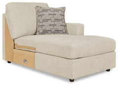 This right-arm facing corner chaise is made with polyester upholstery. Pairs with other items in the series to make a sectional.<br><br><b>Additional Dimensions</b><br><ul><li>Arm height: 25-"</li><li>Seat depth: 45-"</li><li>Seat height: 19-"</li><li>Top