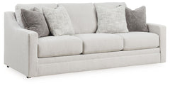 Clean lines and a streamlined silhouette define the architectural attitude of this sofa. Textured accent pillows in complementary colors add subtle contrast, while plush reversible cushions beckon your body to sit down, get comfy and relax completely.<br>