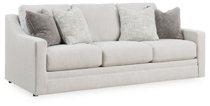 Clean lines and a streamlined silhouette define the architectural attitude of this sofa. Textured accent pillows in complementary colors add subtle contrast, while plush reversible cushions beckon your body to sit down, get comfy and relax completely.<br>