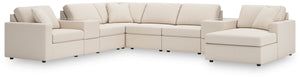 Looking cool and contemporary is great. But when it comes down to it, youâ€™re all about low-maintenance lounging. With the performance fabric on this sectional with chaise, cleaning spills is a breeze. Its customizable modular design caters to your ever-