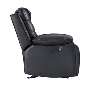 Nikko - Glider Recliner With Power Footrest - Black / Gray