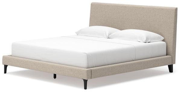 Cielden - Soft Gray - King Upholstered Bed with Roll Slats