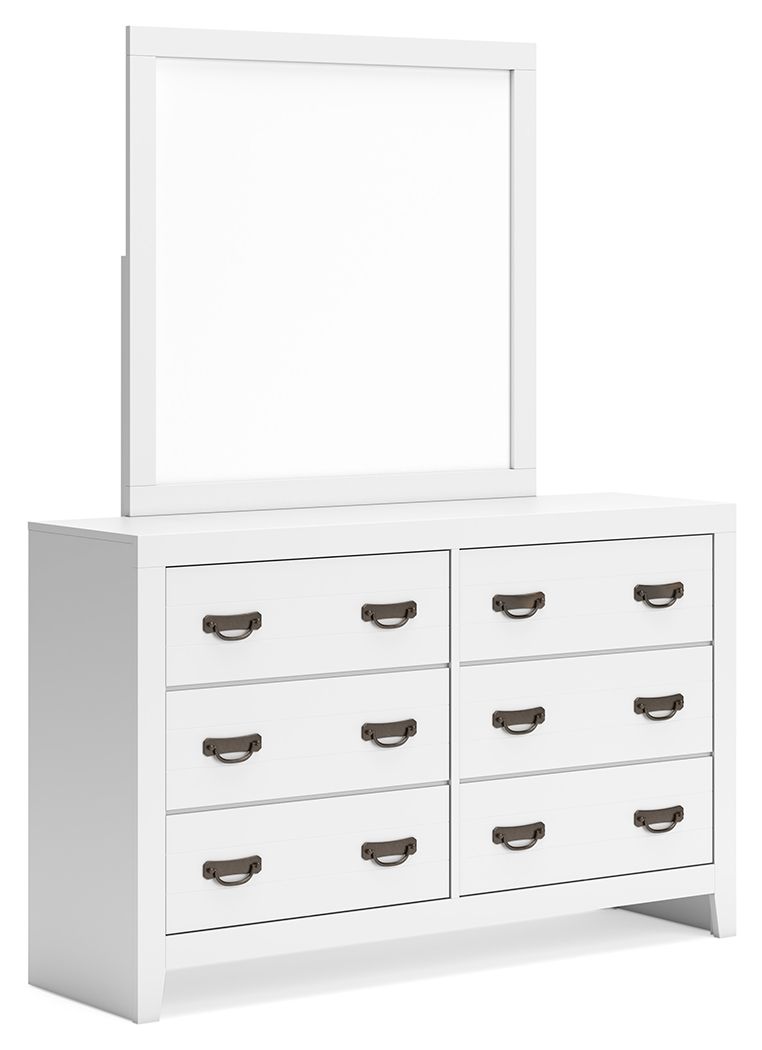 Are you a lover of casual contemporary style? Then this dresser with mirror is perfect for you. The clean, white finish conveys an easy-breezy sensibility, while spacious drawers offer plenty of storage. Durable, sleek and stylish, it graces your space wi