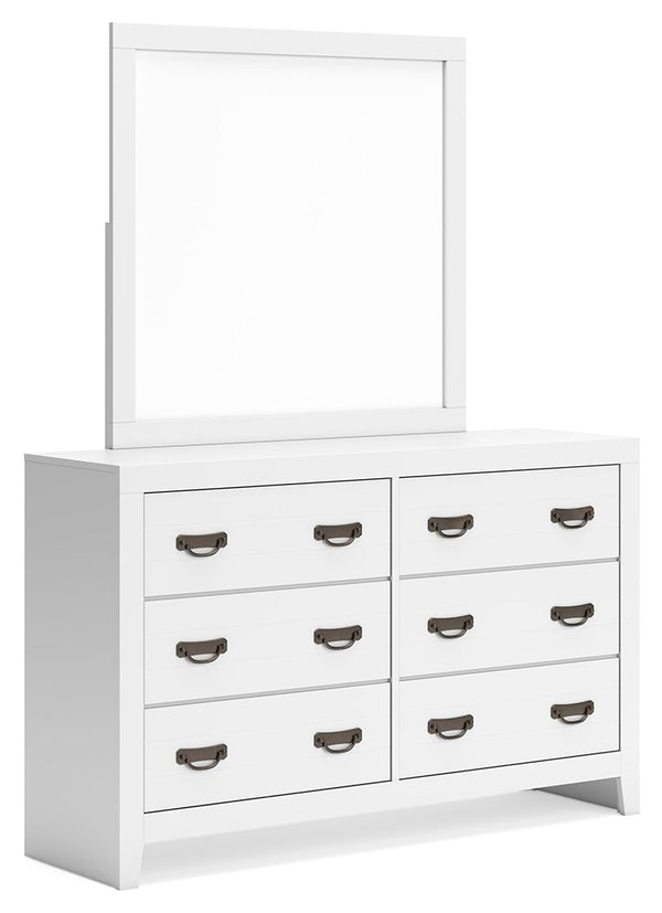 Are you a lover of casual contemporary style? Then this dresser with mirror is perfect for you. The clean, white finish conveys an easy-breezy sensibility, while spacious drawers offer plenty of storage. Durable, sleek and stylish, it graces your space wi