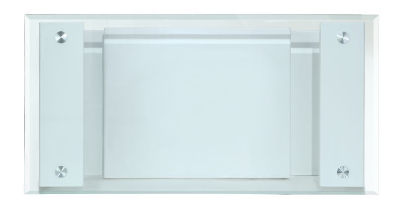 â€¢1 Tier Shelfâ€¢Clear Glass Topâ€¢8mm Glass<br/><br/><b>Product Features</b><ul><li>Case: 1Pc/1Ctn</li><li>Finish: Clear Glass & White High Gloss Finish</li><li>Style: Contemporary</li><li>Materials: Composite Wood, Glass</li></ul><br/>